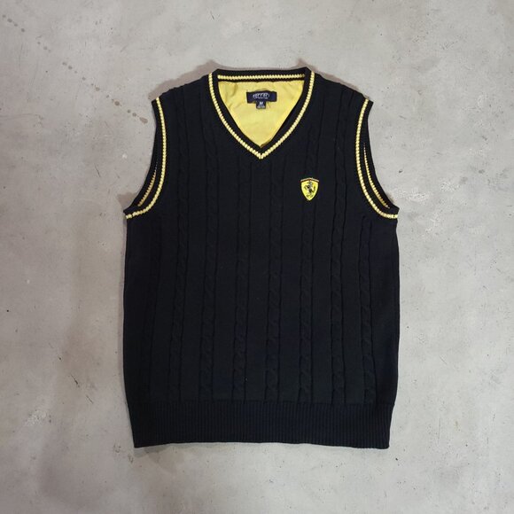 Black Ferrari Knit Vest - Picture 1 of 4